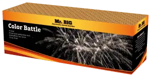 Mr Big Color Battle 75 skud compound batteri med 30 mm guldpalmer og strobe effekter